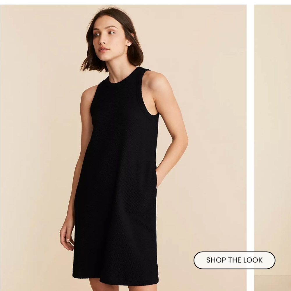 Lou & Gray Black Textured Haltered Dress